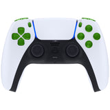 eXtremeRate Replacement D-pad R1 L1 R2 L2 Triggers Share Options Face Buttons, Clear Green Full Set Buttons Compatible with ps5 Controller BDM-010 & BDM-020 - JPF3003G2