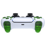 eXtremeRate Replacement D-pad R1 L1 R2 L2 Triggers Share Options Face Buttons, Clear Green Full Set Buttons Compatible with ps5 Controller BDM-010 & BDM-020 - JPF3003G2