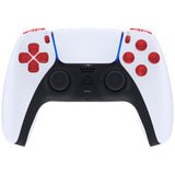 eXtremeRate Replacement D-pad R1 L1 R2 L2 Triggers Share Options Face Buttons, Clear Red Full Set Buttons Compatible with ps5 Controller BDM-010 & BDM-020 - JPF3002G2