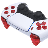 eXtremeRate Replacement D-pad R1 L1 R2 L2 Triggers Share Options Face Buttons, Clear Red Full Set Buttons Compatible with ps5 Controller BDM-010 & BDM-020 - JPF3002G2