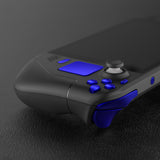 eXtremeRate Chrome Blue Replacement Full Set Buttons for Steam Deck LCD - JESDD004