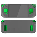eXtremeRate Chrome Green Replacement Full Set Buttons for Steam Deck LCD - JESDD003