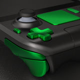 eXtremeRate Chrome Green Replacement Full Set Buttons for Steam Deck LCD - JESDD003