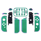 eXtremeRate Chameleon Green Purple Handheld Controller Housing With Full Set Buttons DIY Replacement Shell Case for NS Switch JoyCon & OLED JoyCon - Console Shell NOT Included - CP311