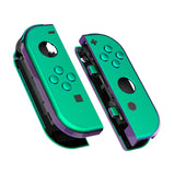 eXtremeRate Chameleon Green Purple Handheld Controller Housing With Full Set Buttons DIY Replacement Shell Case for NS Switch JoyCon & OLED JoyCon - Console Shell NOT Included - CP311