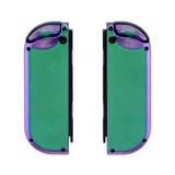 eXtremeRate Chameleon Green Purple Handheld Controller Housing With Full Set Buttons DIY Replacement Shell Case for NS Switch JoyCon & OLED JoyCon - Console Shell NOT Included - CP311