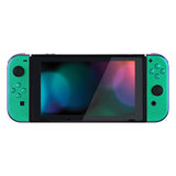 eXtremeRate Chameleon Green Purple Handheld Controller Housing With Full Set Buttons DIY Replacement Shell Case for NS Switch JoyCon & OLED JoyCon - Console Shell NOT Included - CP311