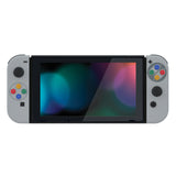 eXtremeRate SFC SNES Classic EU Style Joycon Handheld Controller Housing with Coloful Buttons, DIY Replacement Shell Case for NS Switch JoyCon & OLED JoyCon – Joycon and Console NOT Included - CT118
