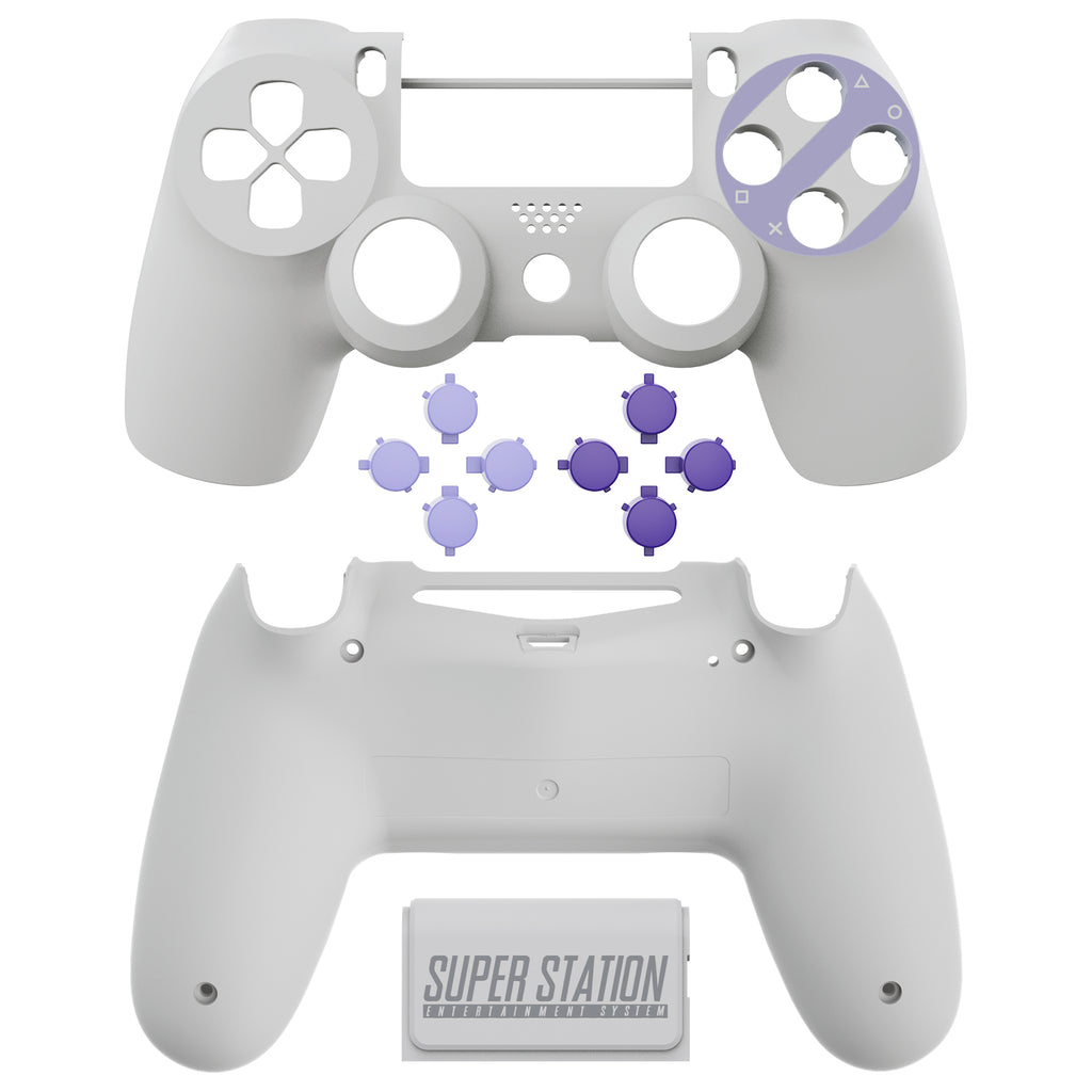 eXtremeRate Classics SNES Style Front Back Shell Touchpad