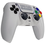 eXtremeRate Full Set Housing Shell with Action Buttons Touchpad Cover, Classic NES Style Replacement Decorative Trim Shell Front Back Plates Compatible with ps5 Controller BDM-010/020/030/040/050 - QPFT1002G3