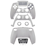eXtremeRate Full Set Housing Shell with Action Buttons Touchpad Cover, Classic NES Style Replacement Decorative Trim Shell Front Back Plates Compatible with ps5 Controller BDM-010/020/030/040/050 - QPFT1002G3