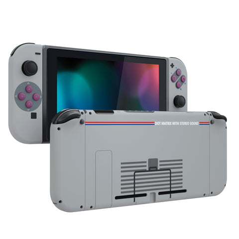 eXtremeRate Back Plate for Nintendo Switch Console, NS Joycon Handheld Controller Housing with Buttons, DIY Replacement Shell for Nintendo Switch - Classic 1989 GB DMG-01 - QT117