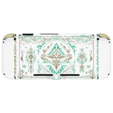 eXtremeRate Glow in Dark - Totem of Kingdom White Back Plate for Nintendo Switch Console, NS Joycon Handheld Controller Housing with Buttons, DIY Replacement Shell for Nintendo Switch - QT123