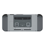 eXtremeRate Back Plate for Nintendo Switch Console, NS Joycon Handheld Controller Housing with Buttons, DIY Replacement Shell for Nintendo Switch - SFC SNES Classic EU - QT118