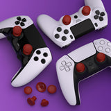 eXtremeRate ThumbsGear V3 Interchangeable Ergonomic Thumbsticks for PS5 Edge & PS5 & PS4 Controller - Carmine Red - NNFPFM004
