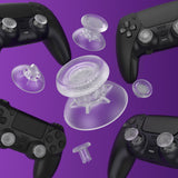 eXtremeRate ThumbsGear V3 Interchangeable Ergonomic Thumbsticks for PS5 Edge & PS5 & PS4 Controller - Clear - NNFPFM003