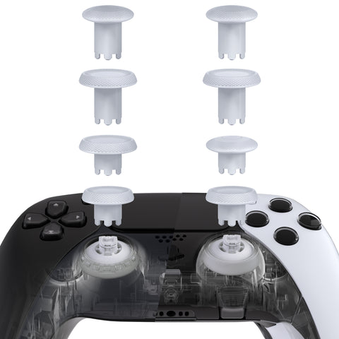eXtremeRate ThumbsGear V3 Interchangeable Ergonomic Thumbsticks for PS5 Edge & PS5 & PS4 Controller - Original White - NNFPFM002