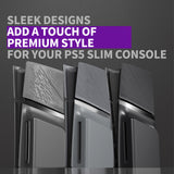 eXtremeRate eXcover Replacement Top Bottom Cover Side Panel with Cooling Vent for PS5 Slim Disc Edition Console - Black - APSPFM001