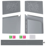 eXtremeRate eXcover Replacement Top Bottom Cover Side Panel with Cooling Vent for PS5 Slim Disc Edition Console - New Hope Gray - APSPFM003