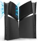 eXtremeRate eXcover Replacement Top Bottom Cover Side Panel with Cooling Vent for PS5 Slim Digital Edition Console - Black - SWRPFM001