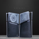 eXtremeRate eXcover Replacement Top Bottom Cover Side Panel with Cooling Vent for PS5 Slim Digital Edition Console - Clear Ice Blue - SWRPFM002