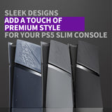 eXtremeRate eXcover Replacement Top Bottom Cover Side Panel with Cooling Vent for PS5 Slim Digital Edition Console - Clear Ice Blue - SWRPFM002