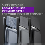 eXtremeRate eXcover Replacement Top Bottom Cover Side Panel with Cooling Vent for PS5 Slim Disc Edition Console - Clear Ice Blue - APSPFM002