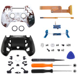 eXtremeRate Blood Zombie DECADE Tournament Controller (DTC) Upgrade Kit for PS4 Controller JDM-040/050/055, Upgrade Board & Ergonomic Shell & Back Buttons & Trigger Stops - Controller NOT Included - P4MG012