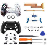 eXtremeRate Clown HAHAHA DECADE Tournament Controller (DTC) Upgrade Kit for PS4 Controller JDM-040/050/055, Upgrade Board & Ergonomic Shell & Back Buttons & Trigger Stops - Controller NOT Included - P4MG011