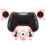 eXtremeRate Blood Zombie DECADE Tournament Controller (DTC) Upgrade Kit for PS4 Controller JDM-040/050/055, Upgrade Board & Ergonomic Shell & Back Buttons & Trigger Stops - Controller NOT Included - P4MG012