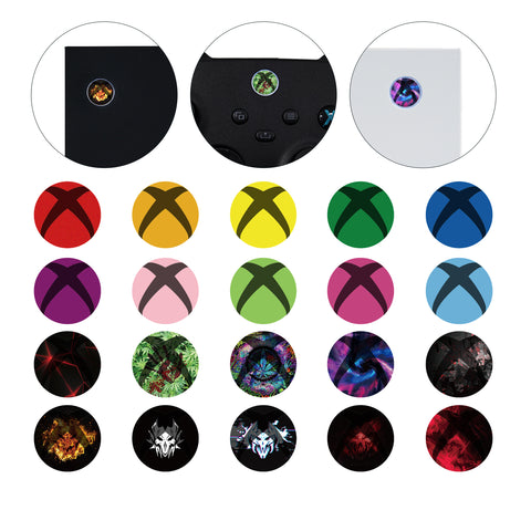 PlayVital Custom Home Button Power Switch Stickers Skin Cover for Xbox Series X & S, for Xbox One & Xbox One X/S Console & Controller, for Xbox One Elite Controller and Kinect - 60 pcs One Pack - XBLS005