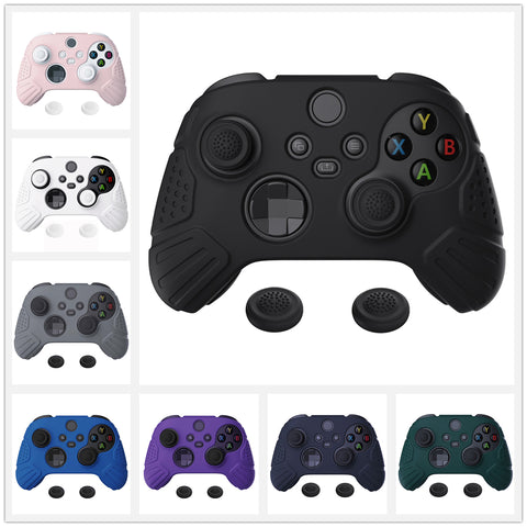 PlayVital Guardian Edition Ergonomic Soft Anti-slip Controller Silicone Case Cover, Rubber Protector Skins with Black Joystick Caps for Xbox Series S and Xbox Series X Controller - HCX