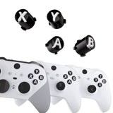 eXtremeRate Three-Tone Black & Clear & White ABXY Action Buttons with Classic Symbols for Xbox Series X & S Controller & Xbox One S/X & Xbox One Elite V1/V2 Controller - JDX3M001