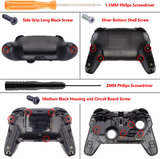 eXtremeRate Black Replacement Handle Grips for Nintendo Switch Pro Controller, Soft Touch DIY Hand Grip Shell for Nintendo Switch Pro - Controller NOT Included - GRP316