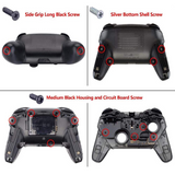 eXtremeRate Transparent Clear Red Faceplate and Backplate for Nintendo Switch Pro Controller, DIY Replacement Shell Housing Case for Nintendo Switch Pro - Controller NOT Included - MRM502