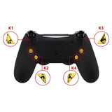 eXtremeRate Chrome Gold Replacement Redesigned Back Buttons K1 K2 K3 K4 Paddles for eXtremeRate PS4 Controller Dawn Remap Kit - P4GZ016