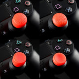 eXtremeRate 8 Red Silicone Rubber Precision Platporm Raised Analog Sticks Thumb Grips for PS4 Slim PS4 Pro Thumbsticks -ZXBJ1224