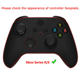 eXtremeRate Rose Red Black Camouflage Replacement Part Faceplate, Soft Touch Grip Housing Shell Case for Xbox Series S & Xbox Series X Controller Accessories - Controller NOT Included - FX3T139