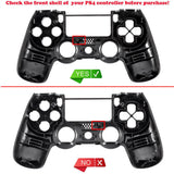 eXtremeRate Red Soft Touch Face Plate Front Shell Custom Kits for PS4 Controller - P4MSF01