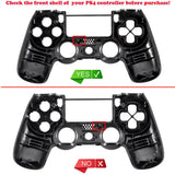 eXtremeRate Shadow Frosted Red Face Plate Front Shell Custom Kits for PS4 Controller - P4MSF14