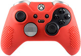 eXtremeRate Red Game Rubber Gel Cover Thumb Grip for Xbox One Elite Controller-XBOWP0036GC