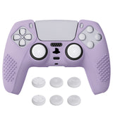 PlayVital Mauve Purple 3D Studded Edition Anti-slip Silicone Cover Skin for  5 Controller, Soft Rubber Case Protector for PS5 Wireless Controller with 6 Black Thumb Grip Caps - TDPF009