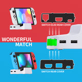 eXtremeRate AiryDocky DIY Kit White Replacement Case for Nintendo Switch Dock, Redesigned Portable Mini Dock Shell Cover for Nintendo Switch OLED - Shells Only, Dock & Circuit Board NOT Included - LLNSM003