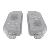 eXtremeRate Transparent Clear Replacement ABXY Direction Keys SR SL L R ZR ZL Trigger Buttons Springs, Full Set Buttons Repair Kits with Tools for NS Switch JoyCon & OLED JoyCon - JoyCon Shell NOT Included - AJ104