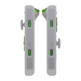 eXtremeRate Transparent Clear Green Replacement ABXY Direction Keys SR SL L R ZR ZL Trigger Buttons Springs, Full Set Buttons Repair Kits with Tools for NS Switch JoyCon & OLED JoyCon - JoyCon Shell NOT Included - AJ106
