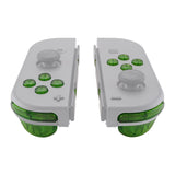 eXtremeRate Transparent Clear Green Replacement ABXY Direction Keys SR SL L R ZR ZL Trigger Buttons Springs, Full Set Buttons Repair Kits with Tools for NS Switch JoyCon & OLED JoyCon - JoyCon Shell NOT Included - AJ106