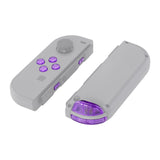 eXtremeRate Clear Atomic Purple Replacement ABXY Direction Keys SR SL L R ZR ZL Trigger Buttons Springs, Full Set Buttons Repair Kits with Tools for NS Switch JoyCon & OLED JoyCon - JoyCon Shell NOT Included - AJ108