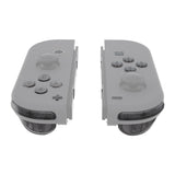 eXtremeRate Clear Black Replacement DIY Colorful ABXY Buttons Directions Keys Repair Kits with Tools for NS Switch JoyCon & OLED JoyCon - JoyCon Shell NOT Included - AJ112