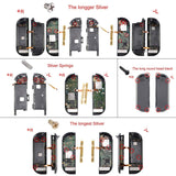 eXtremeRate Clear Black Replacement DIY Colorful ABXY Buttons Directions Keys Repair Kits with Tools for NS Switch JoyCon & OLED JoyCon - JoyCon Shell NOT Included - AJ112