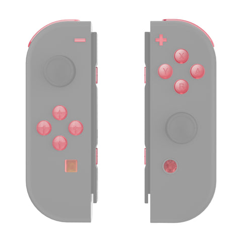 eXtremeRate Cherry Pink Replacement DIY Colorful ABXY Buttons Directions Keys Repair Kits with Tools for NS Switch JoyCon & OLED JoyCon - JoyCon Shell NOT Included - AJ114